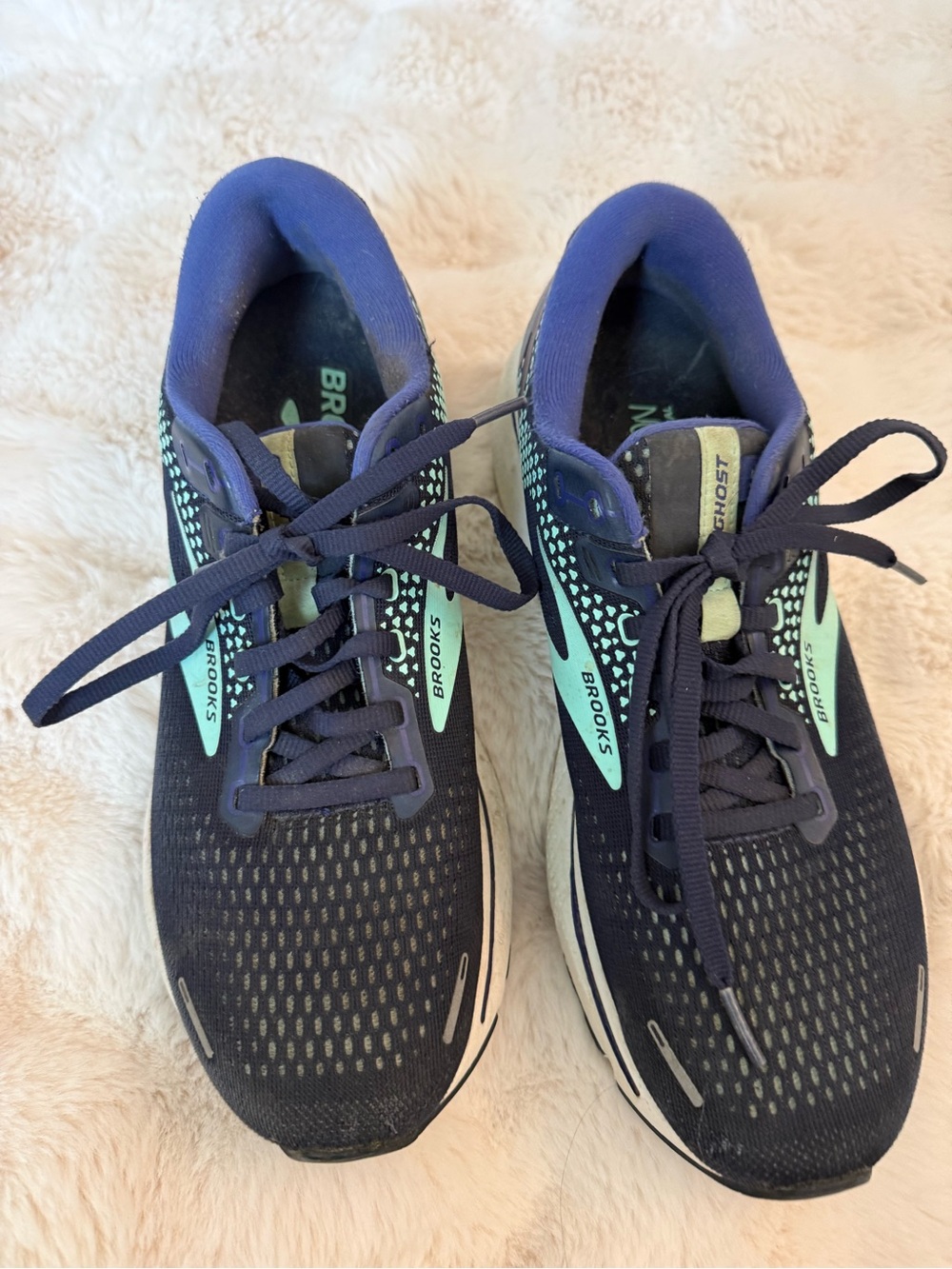 Brooks Women's Running Shoes - Navy with Mint